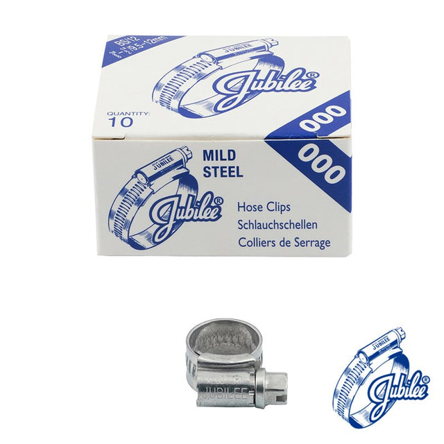 10 x Jubilee Clip Mild Steel 9.5-12mm