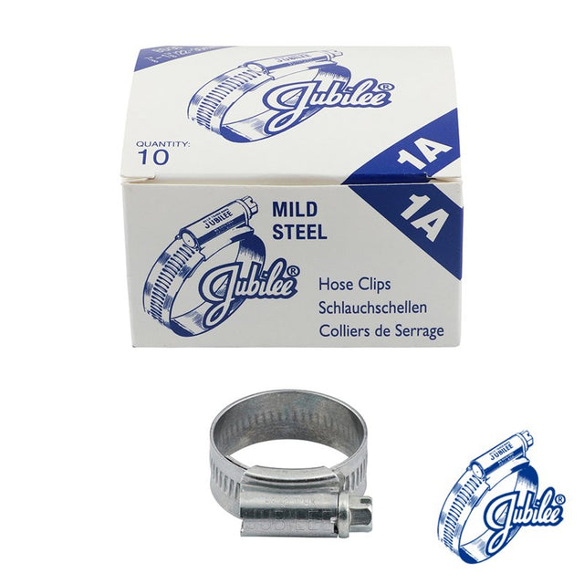 10 x Jubilee Clip Mild Steel 22-30mm