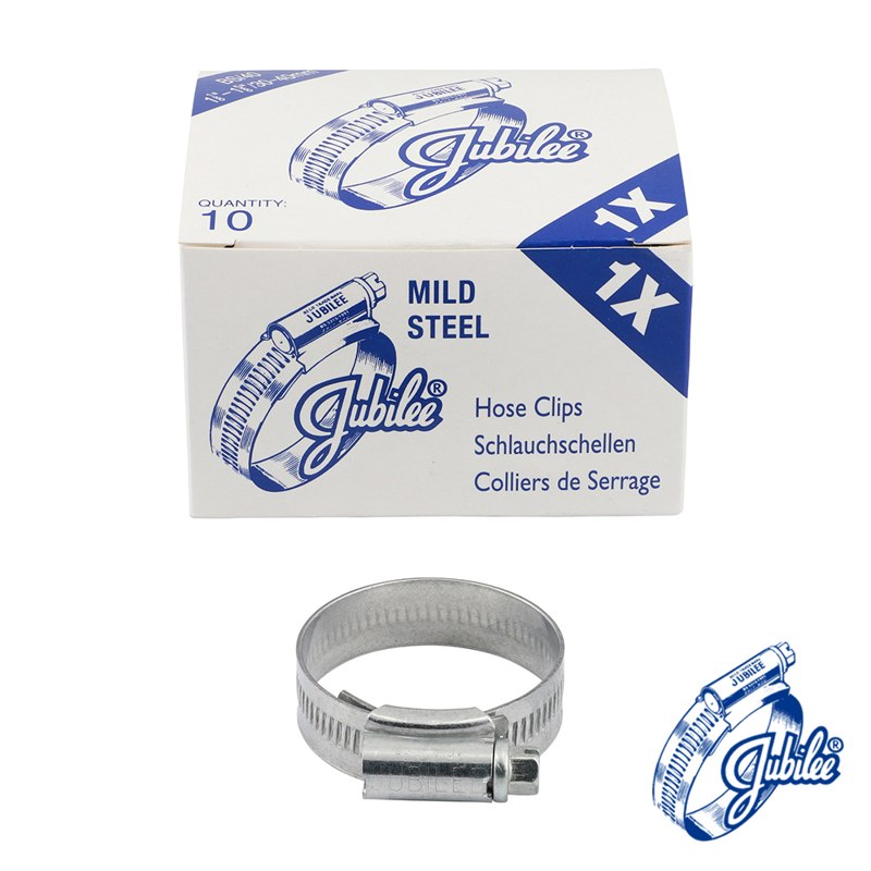 10 x Jubilee Clip Mild Steel 30-40mm