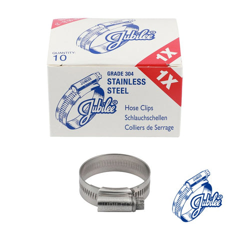 10 x Jubilee Clip Stainless Steel 30-40mm