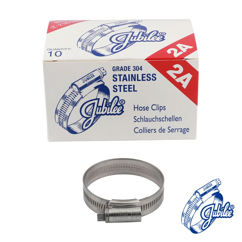 10 x Jubilee Clip Stainless Steel 35-50mm