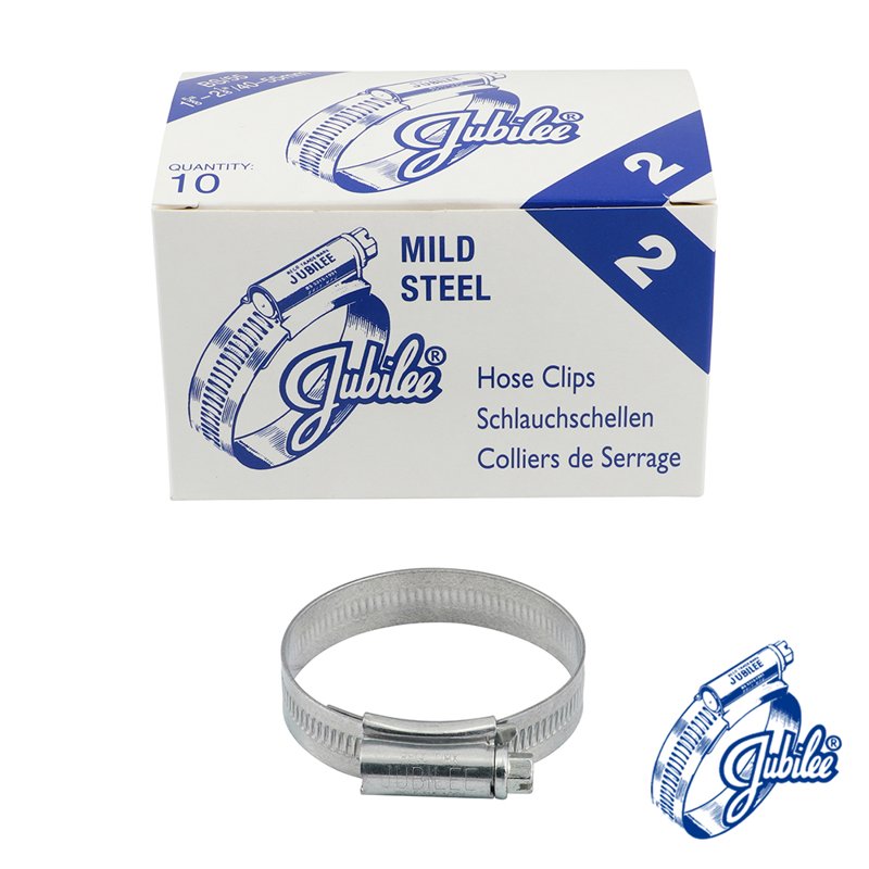 10 x Jubilee Clip Mild Steel 40-55mm