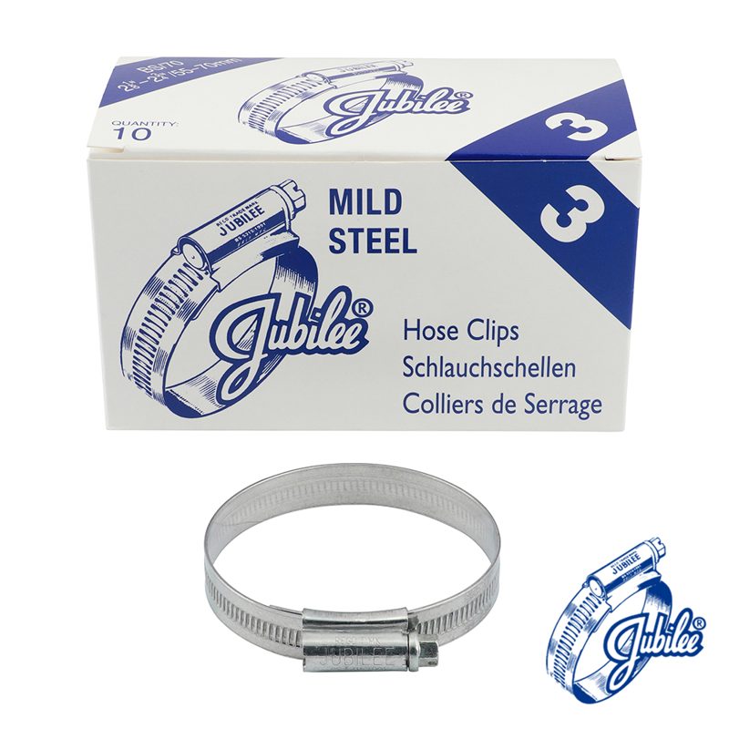 10 x Jubilee Clip Mild Steel 55-70mm