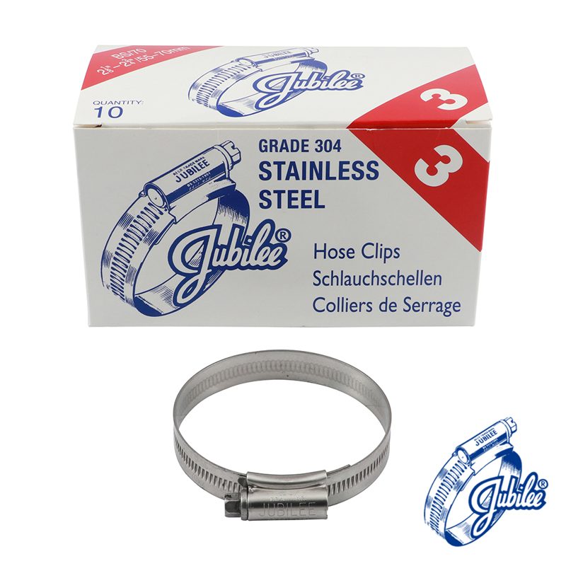 10 x Jubilee Clip Stainless Steel 55-70mm