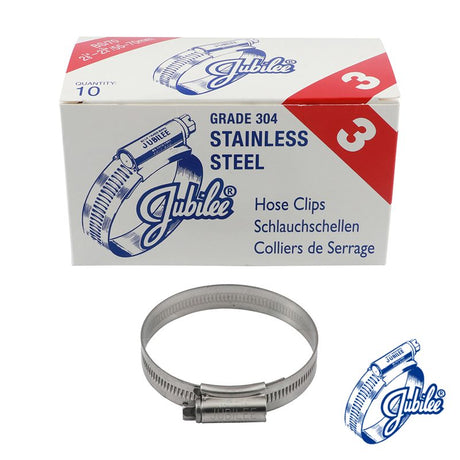 10 x Jubilee Clip Stainless Steel 55-70mm