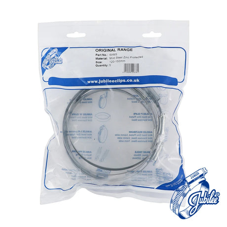 5 x Jubilee Clip Mild Steel 120-150mm