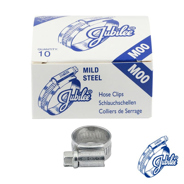 10 x Jubilee Clip Mild Steel 11-16mm