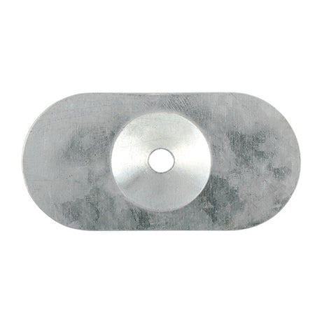 50 x TIMCO Oval Metal Insulation Stress Plate Silver - 82 x 40