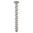 10 x TIMCO Multi-Fix Bolts Hex Head Exterior Silver - 16.0 x 100