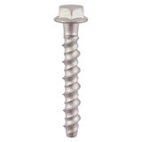 4 x TIMCO Multi-Fix Bolts Hex Flange Head Exterior Silver - 6.0 x 50