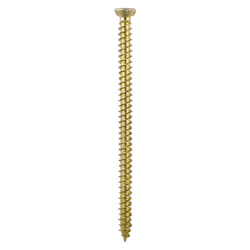 100 x TIMCO Concrete Screws Flat Countersunk Gold - 7.5 x 40