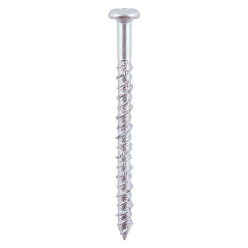 100 x TIMCO Masonry Screws Pan Head Silver - 6.0 x 100