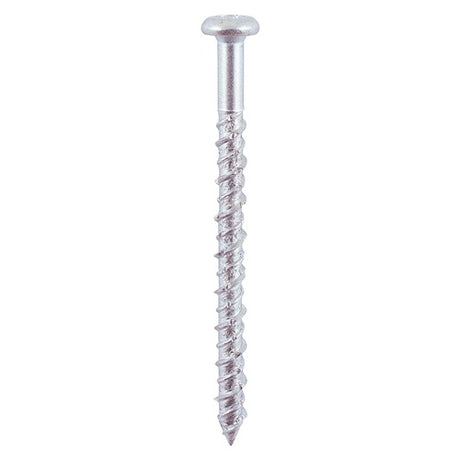 100 x TIMCO Masonry Screws Pan Head Silver - 6.0 x 100