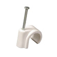 50 x Nail In Pipe Clips White - 15mm