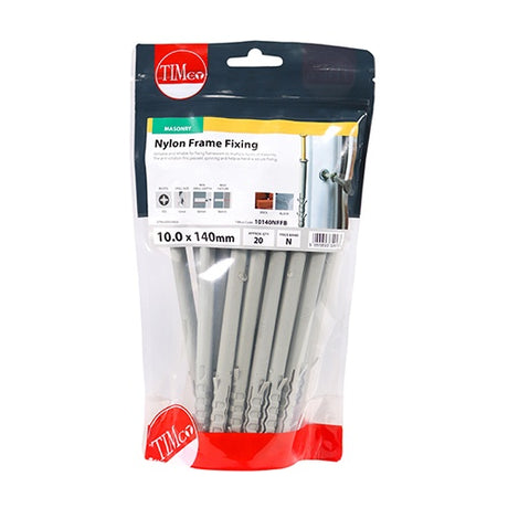 20 x TIMCO Nylon Frame Fixings - 10.0 x 140