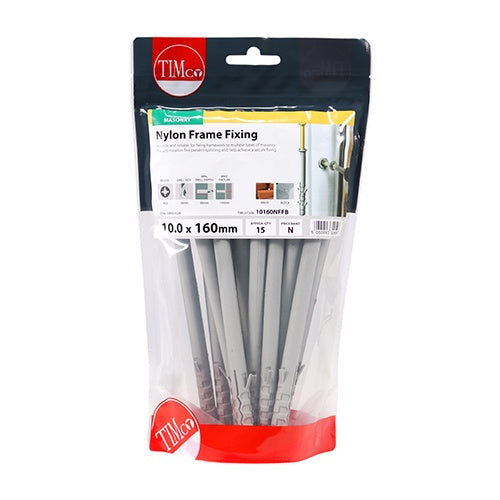 15 x TIMCO Nylon Frame Fixings - 10.0 x 160