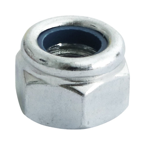 10 x TIMCO Nylon Insert Nuts Type P DIN982 Silver - M8