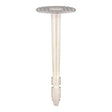 100 x TIMCO Plastic Insulation Fixings White - 8.0 x 130