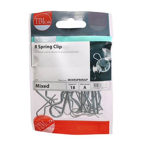 18 x TIMCO Mixed R Spring Clips - Mixed