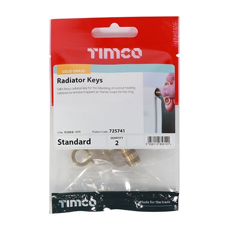 Pair of - TIMCO Radiator Keys - Standard