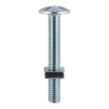 200 x TIMCO Roofing Bolts & Square Nuts Silver - M5 x 30