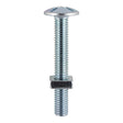 100 x TIMCO Roofing Bolts & Square Nuts Silver - M8 x 60