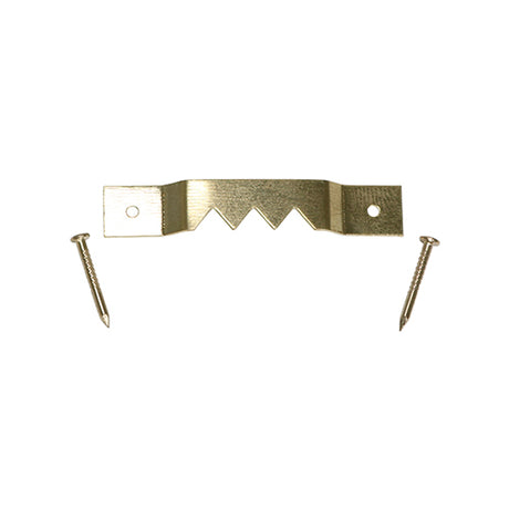 20 x TIMCO Sawtooth Hangers and Nails Electro Brass - 41mm
