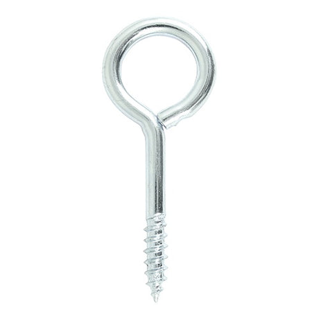 10 x TIMCO Screw Eyes Silver - 40mm