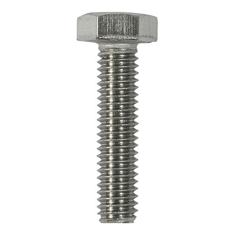 5 x TIMCO Set Screws DIN933 A2 Stainless Steel - M10 x 100