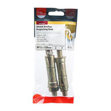 Pair of - TIMCO Shield Anchors Projecting Bolt Gold - M12:30P (M12 x 120)