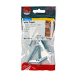 4 x TIMCO Spring Toggle Cavity Anchors Silver - M5 x 75