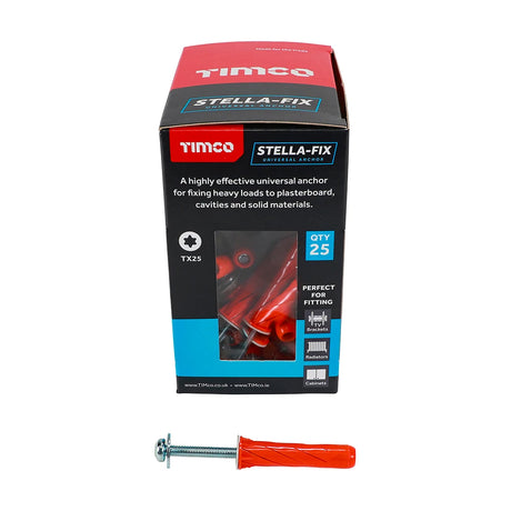 25 x TIMCO Stella-Fix Universal Cavity & Wall Anchors - M5 x 80
