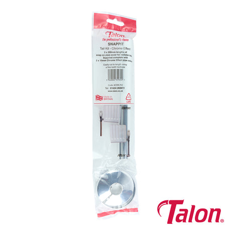 Pair of - Talon Snappit Kit Chrome - 15mm x 200mm x 18mm