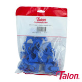 20 x Single Hinged ID Pipe Clips Blue - 22mm