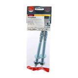 Pair of - TIMCO Throughbolts Silver - M12 x 140