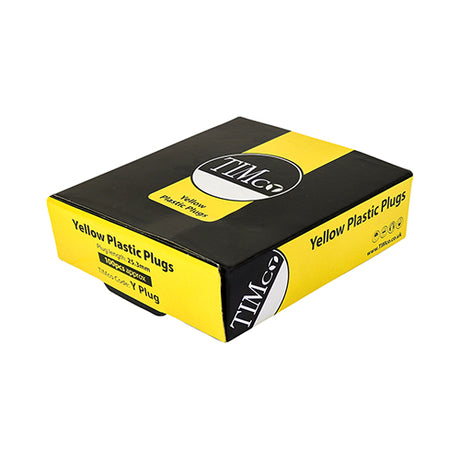 100 x TIMCO Yellow Plastic Plugs - 25mm