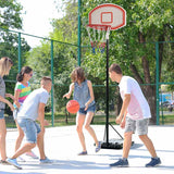 HOMCOM Portable Basketball Stand 175-215cm Adjustable Height Sturdy Rim Hoop w/ Large Wheels Stable Base Net Free Standing