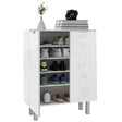 HOMCOM Five-Shelf Shoe Storage Cupboard - White