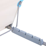 Outsunny Set of 2 Foldable Garden Beach Chair Mat, Lightweight Outdoor Sun Lounger Seats with Adjustable Back, Metal Frame, PE Fabric Head Pillow and Carry Bag, Cream White