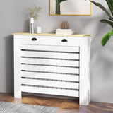 HOMCOM 95.5H x 111Wcm Radiator Cover, with Drawer - White