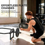 SPORTNOW Olympic Trap Bar, 2" Hex Barbell Bar with 300kg Capacity for Deadlifts, Shrugs, Squats and Farmer Walks