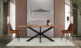 Giner and Colomer  Dining Table In Solid Acacia Wood With Metal Base (200 cm Top)