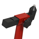 HOMCOM Front Motorcycle Paddock Stand Motorbike Stand with Anti-Slip Mat, U-Shaped and L-Shaped Adapters, 200 kg Capacity, for 18", 17" and 10" Tyre, Red
