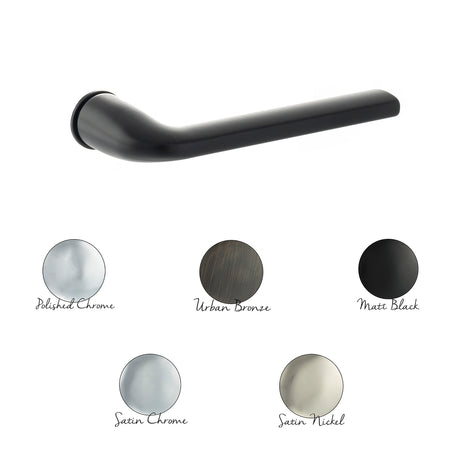 Forme Milly Lever Door Handle on Concealed Round Rose - Polished Chrome - Set