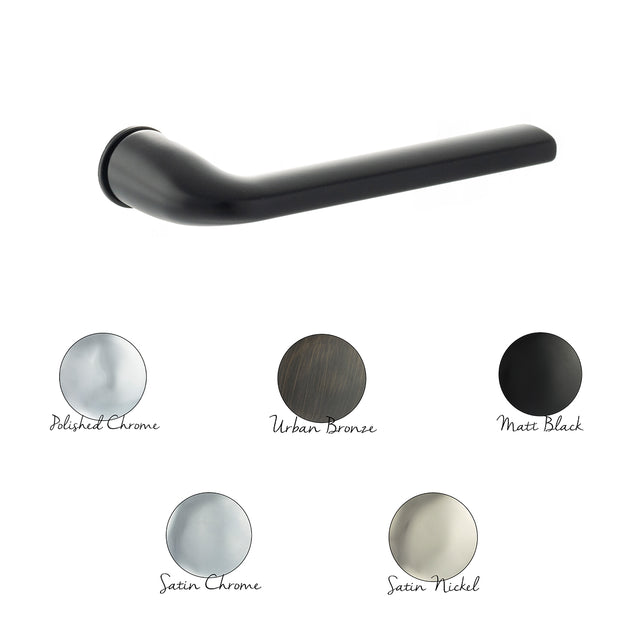 Forme Milly Lever Door Handle on Concealed Round Rose - Satin Nickel - Set
