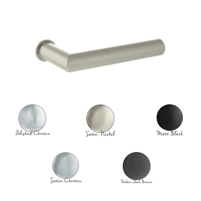 Forme Elle Lever Door Handle on Concealed Round Rose - Urban Dark Bronze - Set