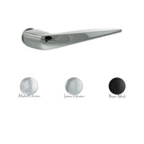 Forme Foglia Lever Door Handle on Concealed Round Rose - Satin Chrome - Set
