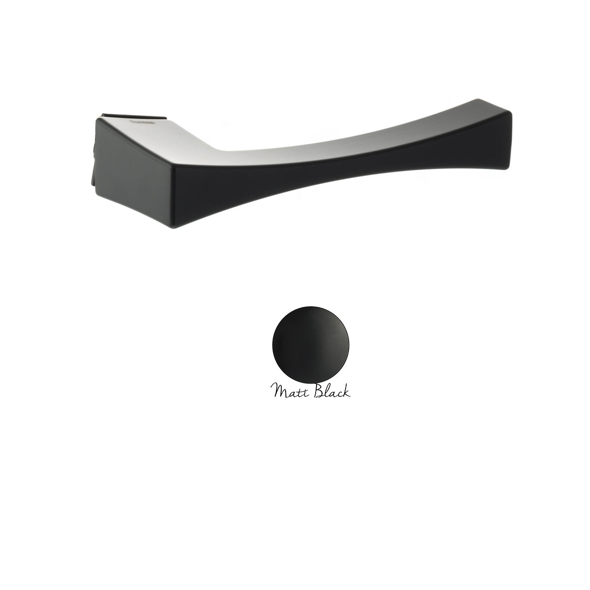 Forme Artemide Lever Door Handle on Concealed Square Rose - Matt Black - Set