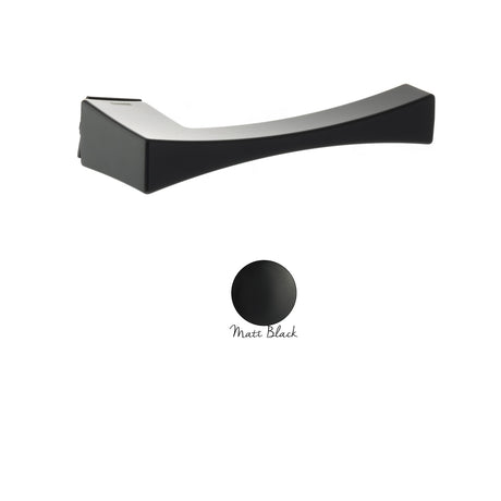 Forme Artemide Lever Door Handle on Concealed Square Rose - Matt Black - Set