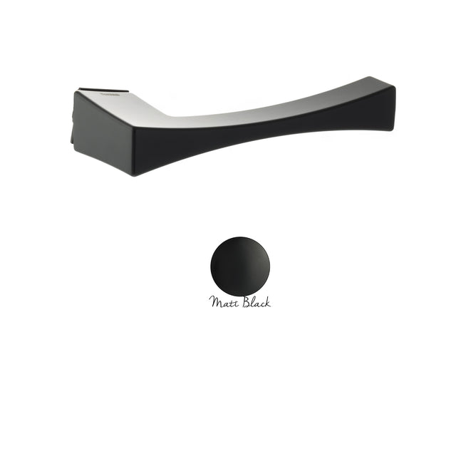 Forme Artemide Lever Door Handle on Concealed Square Rose - Matt Black - Set
